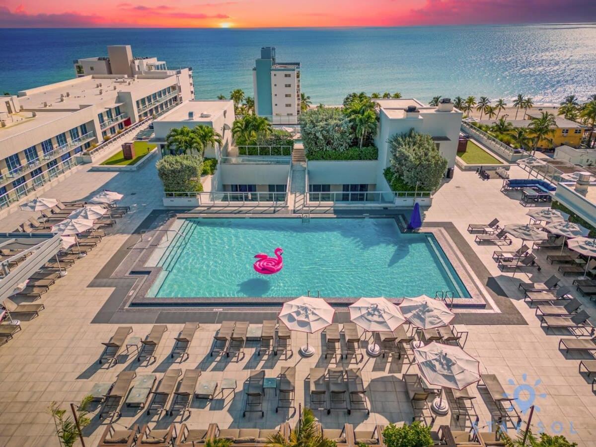 Rooftop Pool - Hollywood Beach Boardwalk Daire Dış mekan fotoğraf