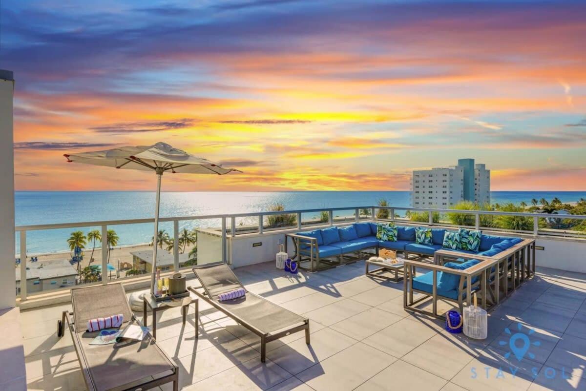 Rooftop Pool - Hollywood Beach Boardwalk Daire Dış mekan fotoğraf